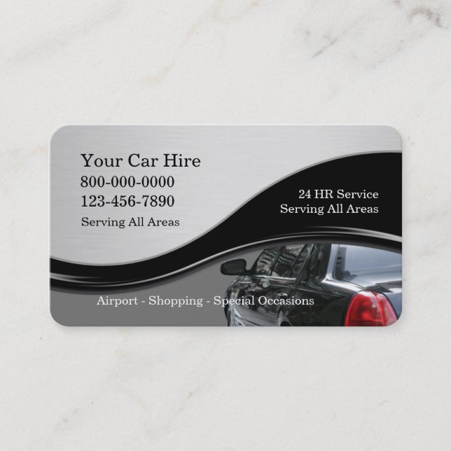 Cartes de visite de taxi (Devant)