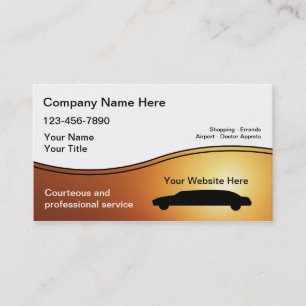Cartes de visite de taxi