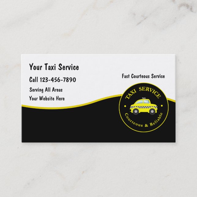 Cartes de visite de taxi (Devant)