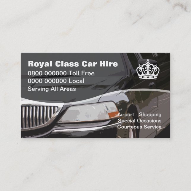 Cartes de visite de taxi (Devant)