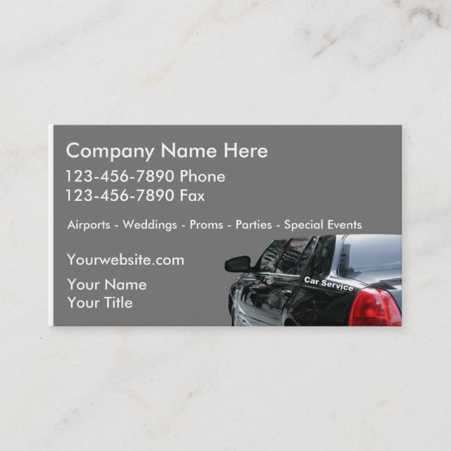 Cartes de visite de taxi (Devant)