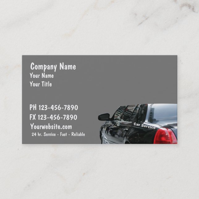 Cartes de visite de taxi (Devant)