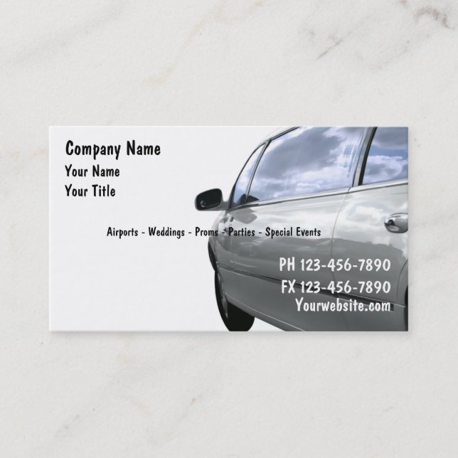 Cartes de visite de taxi (Devant)