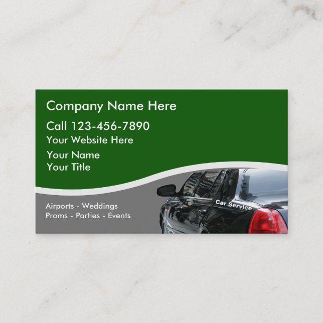 Cartes de visite de taxi (Devant)