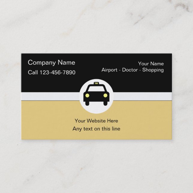 Cartes de visite de taxi (Devant)