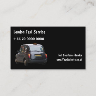 Cartes de visite de taxi de Londres