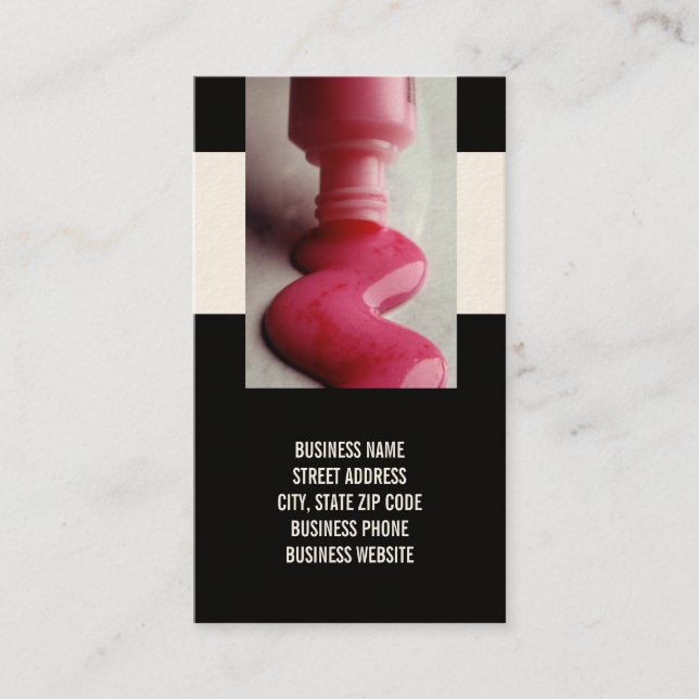 Cartes de visite de technicien de clou (Devant)