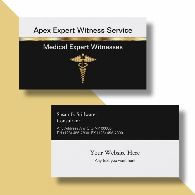 Cartes de visite de témoins experts Médicales (Créateur téléchargé)