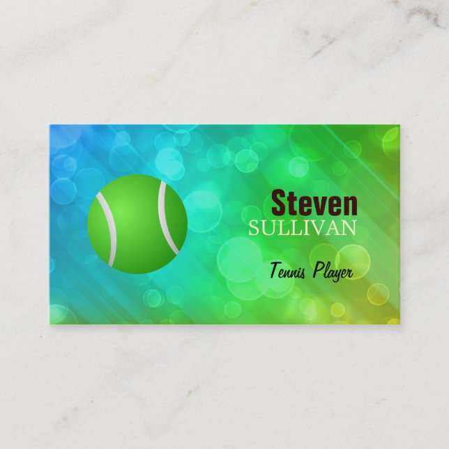 Cartes de visite de tennis (Devant)