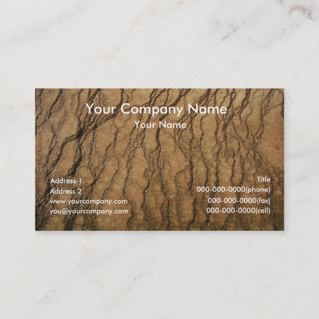 Cartes de visite de texture de la terre (Devant)