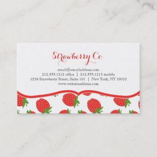 Cartes de visite de thème de fraise