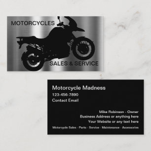 Cartes de visite de thème de moto cool