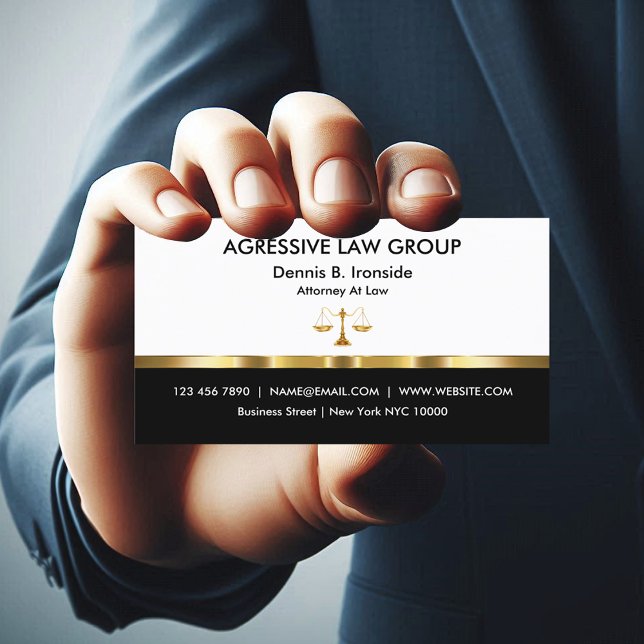 Cartes de visite de thème de procureur professionn (Créateur téléchargé)