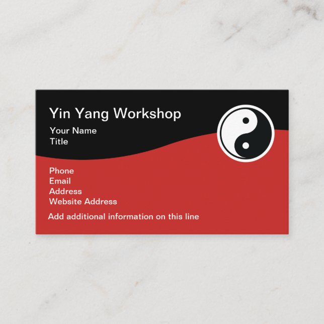 Cartes de visite de thème de Yin Yang (Devant)