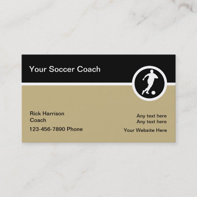 Cartes de visite de thème du football (Devant)