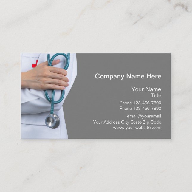 Cartes de visite de thème Médicales (Devant)