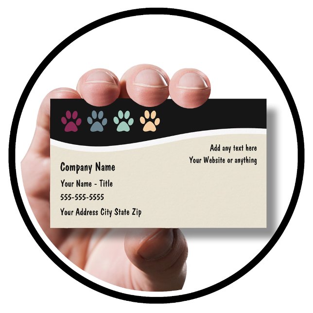 Cartes de visite de thème pour animaux (Créateur téléchargé)