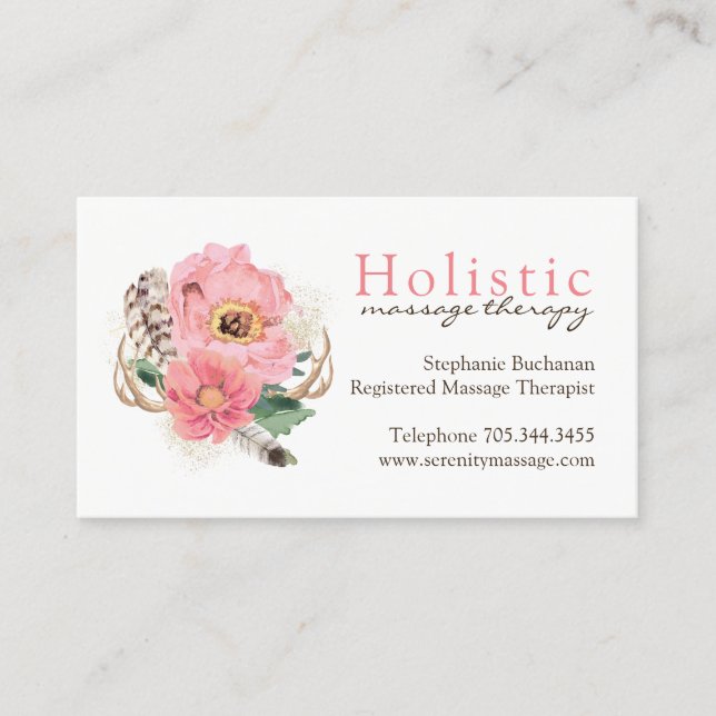 Cartes de visite de thérapeute de massage (Devant)