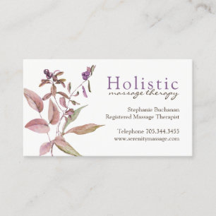 Cartes de visite de thérapeute de massage