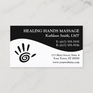 Cartes de visite de thérapie de massage