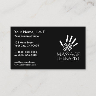 Cartes de visite de thérapie de massage