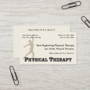Cartes de visite de thérapie physiothérapeute