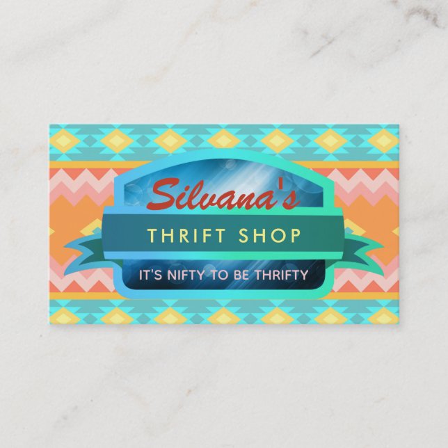 Cartes de visite de Thrift Shopping Slogans (Devant)