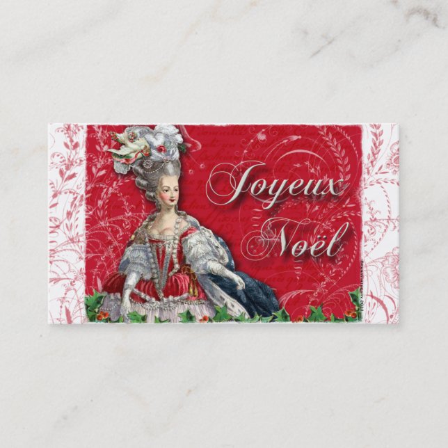 Cartes de visite de Toile de Noël de Marie (Devant)