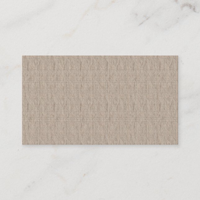 Cartes de visite de toile de toile de jute (Devant)