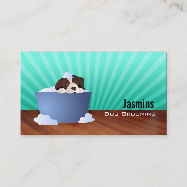Cartes de visite de toilettage de chien (Devant)