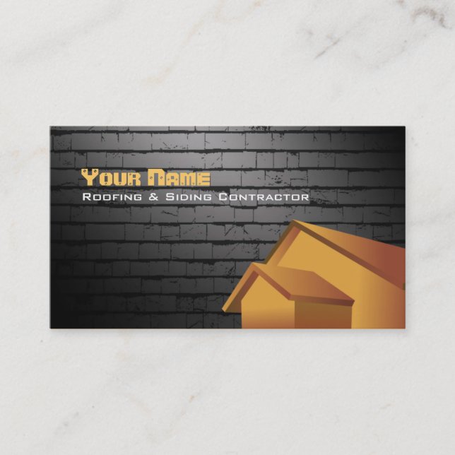 Cartes de visite de toiture et d'entrepreneur de (Devant)