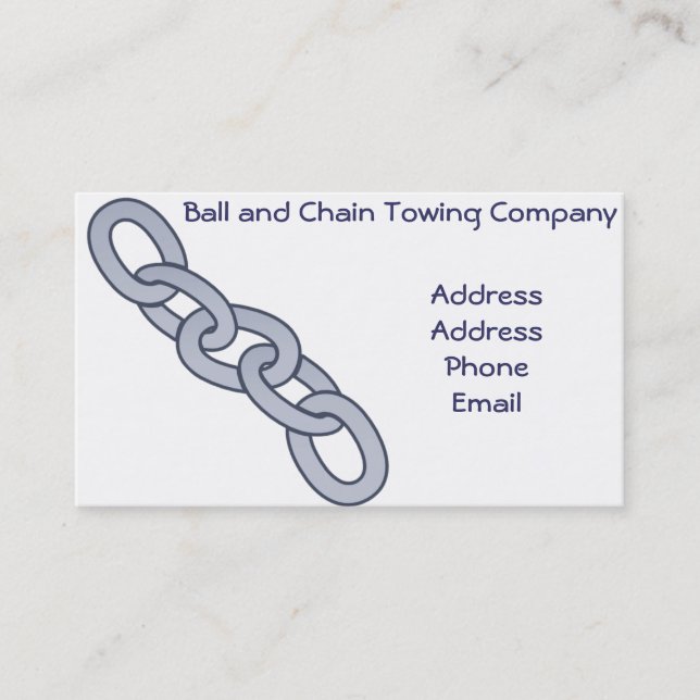 Cartes de visite de Towing Wrecking Company de (Devant)
