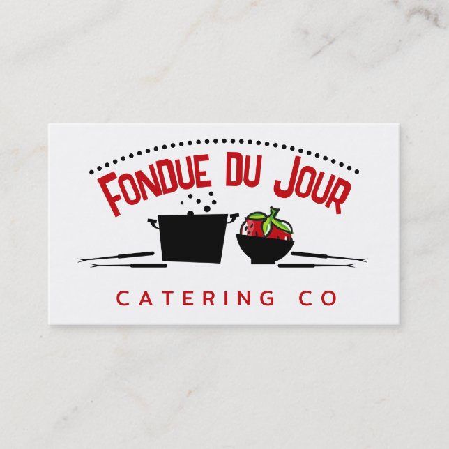 cartes de visite de traiteur en fondue vapeur supe (Devant)