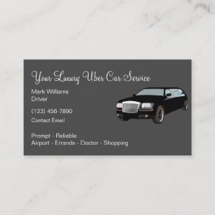 Cartes de visite de transport de luxe Uber Driver