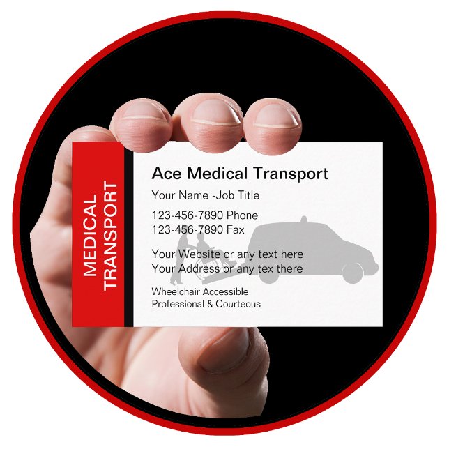 Cartes de visite de transport Médicale (Créateur téléchargé)