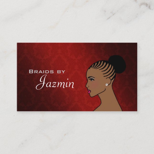 Cartes de visite de tresses (Devant)