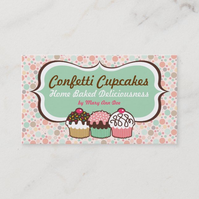 Cartes de visite de trio de petits gâteaux de (Devant)