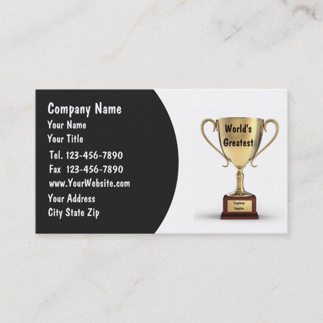 Cartes de visite de trophée (Devant)