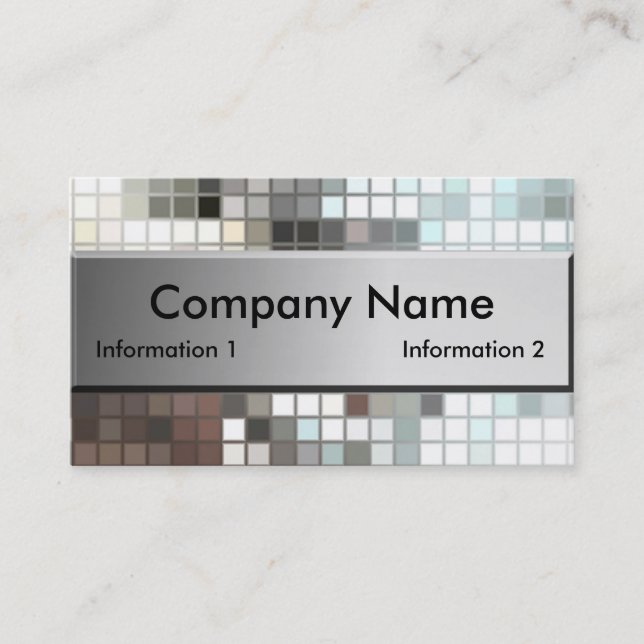 Cartes de visite de tuile de mosaïque (Devant)