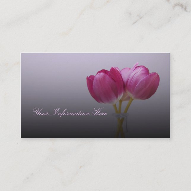 Cartes de visite de tulipes de ressort (Devant)