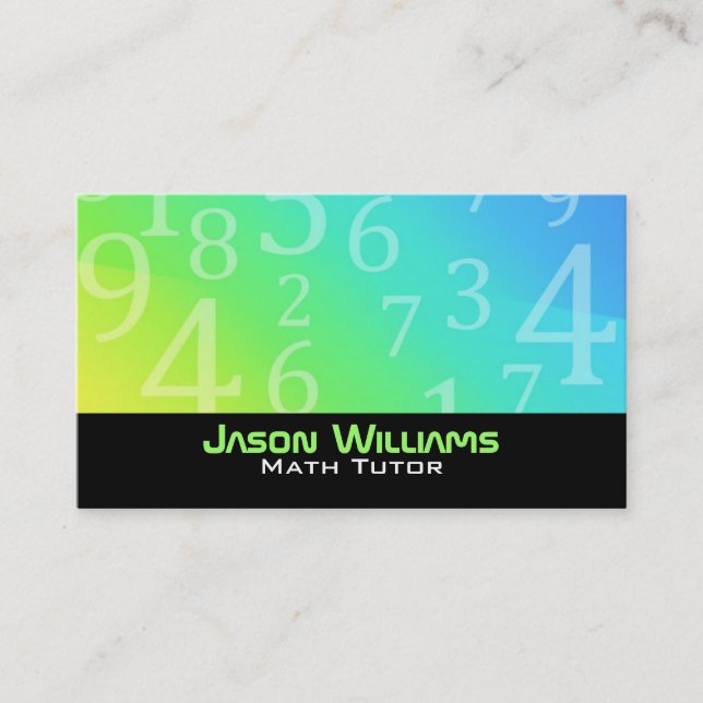 Cartes de visite de tuteur de maths (Devant)