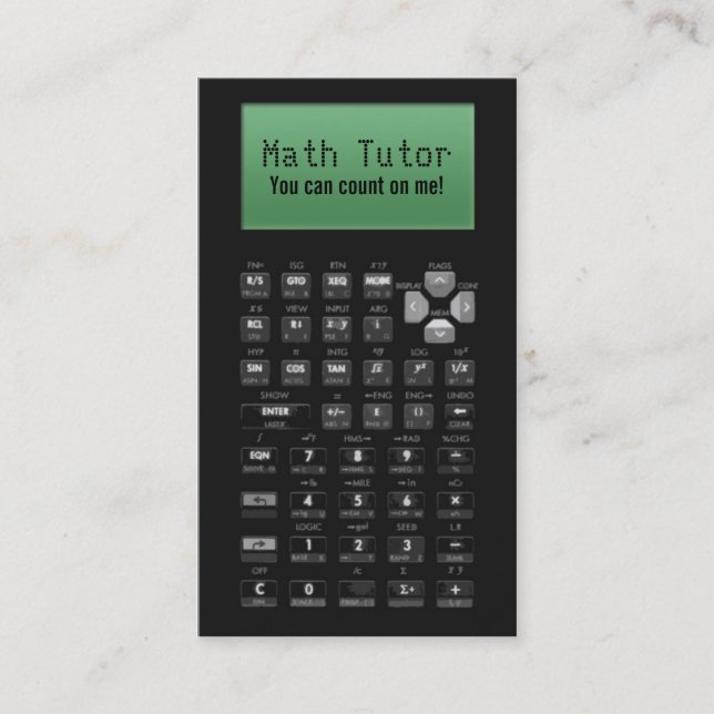 Cartes de visite de tuteur de maths (Devant)