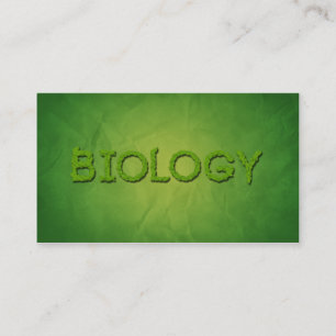 Cartes de visite de typographie de biologiste de