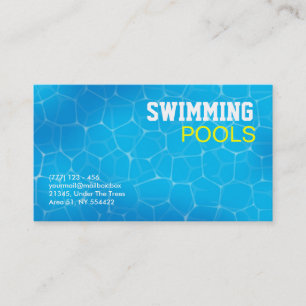cartes de visite de vendeur de piscine