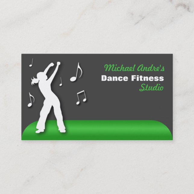 Cartes de visite de vert de forme physique de (Devant)