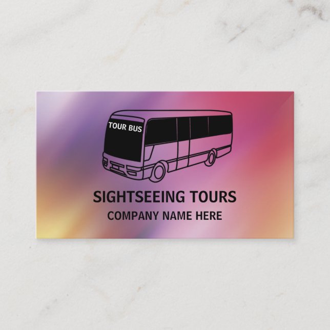 Cartes de visite de voyage d'autobus (Devant)