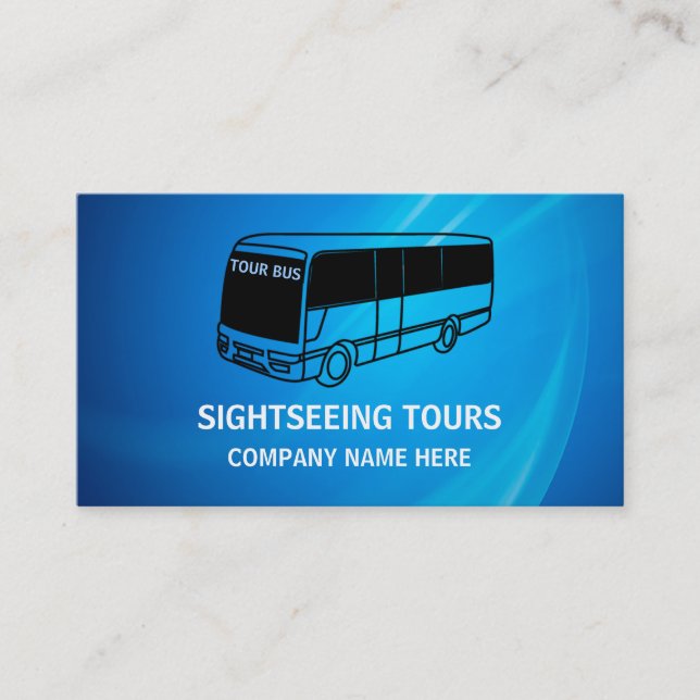 Cartes de visite de voyage d'autobus (Devant)