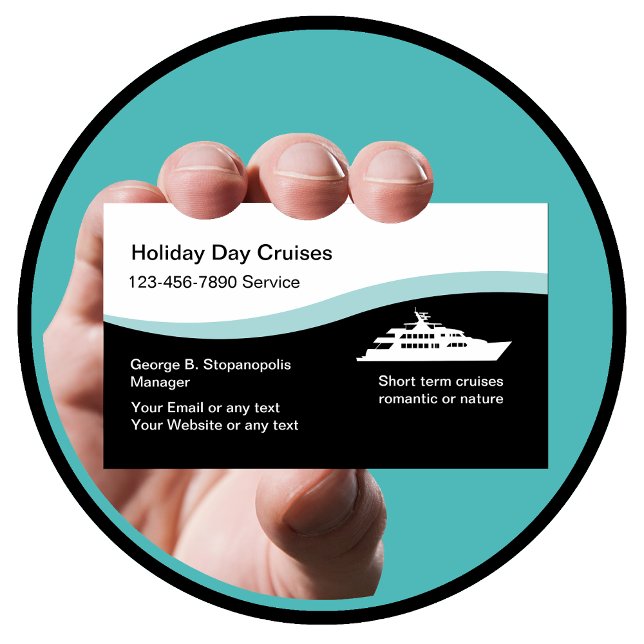 Cartes de visite de voyage de la ligne de croisièr (Créateur téléchargé)