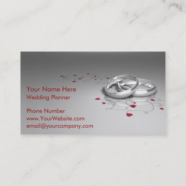Cartes de visite de wedding planner (Devant)