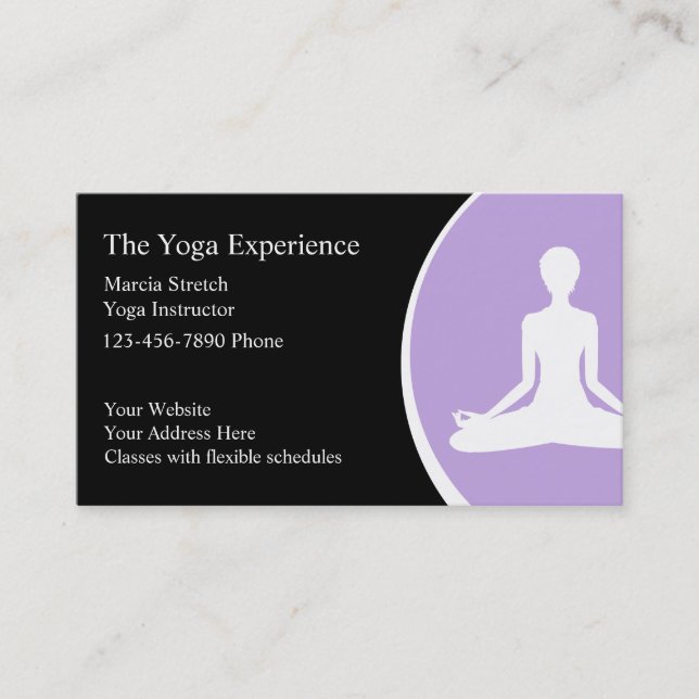 Cartes de visite de yoga (Devant)